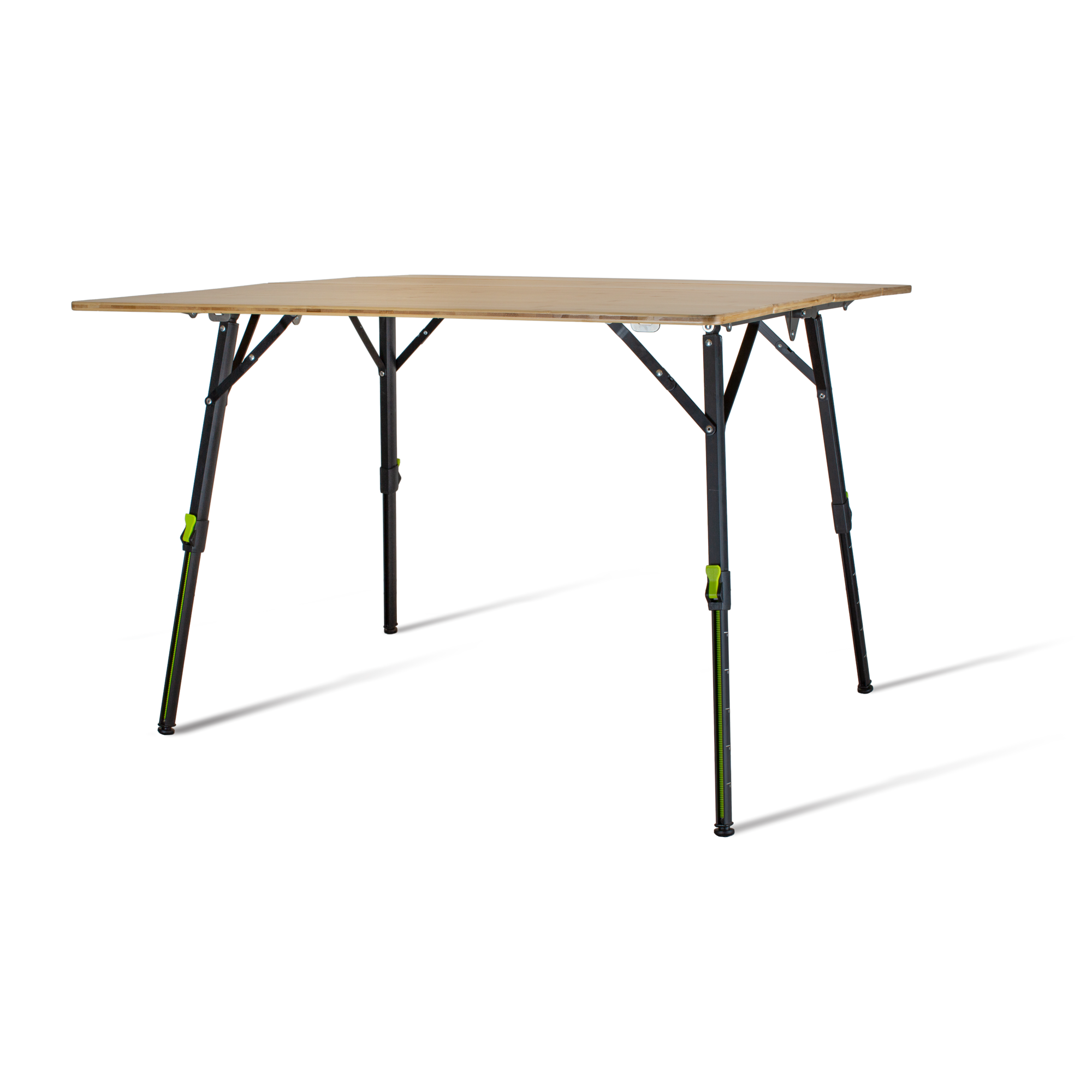 Zempire Kitpac Pro X-Large Bamboo Camp Table INDIVIDUAL LEG ADJUSTMENTS