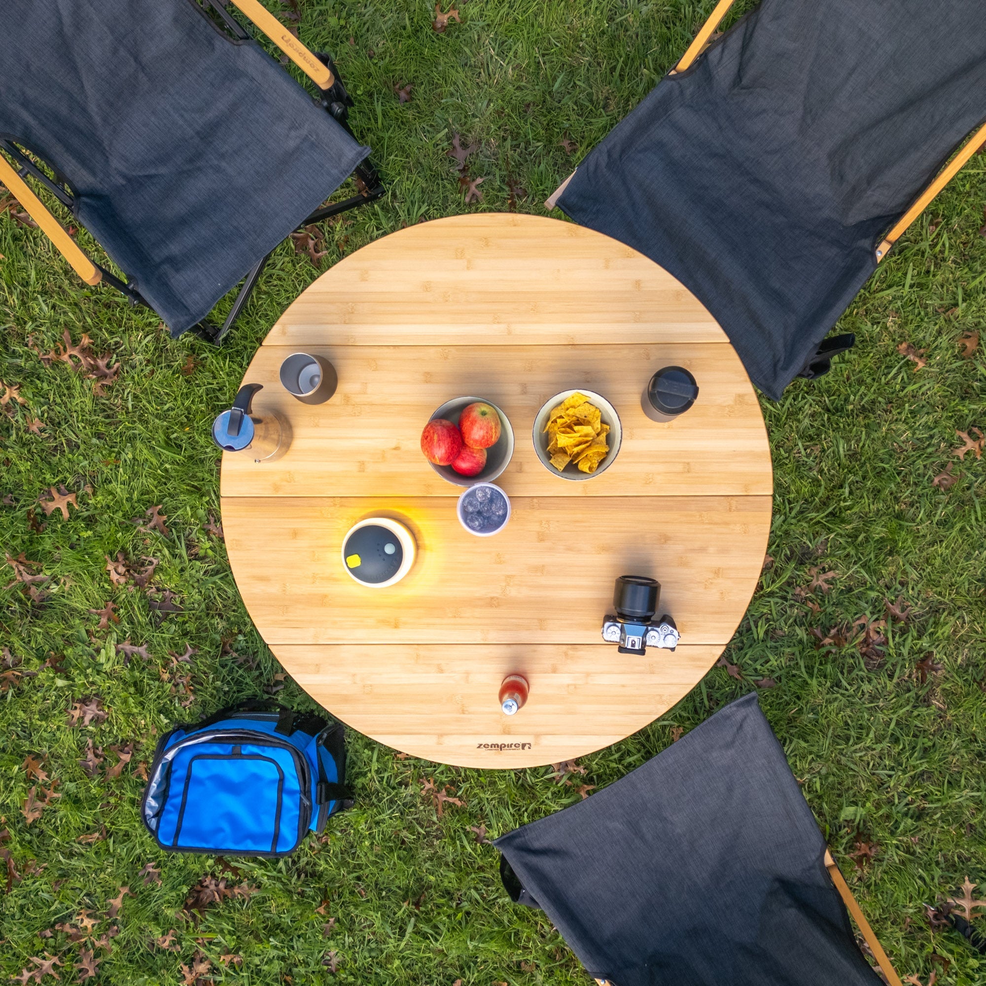 Zempire Kitpac Pro - Round Bamboo Camping Table – Zempire UK