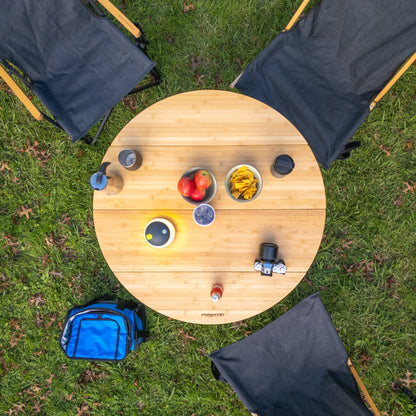 Zempire Kitpac Pro Round Bamboo Camp Table
